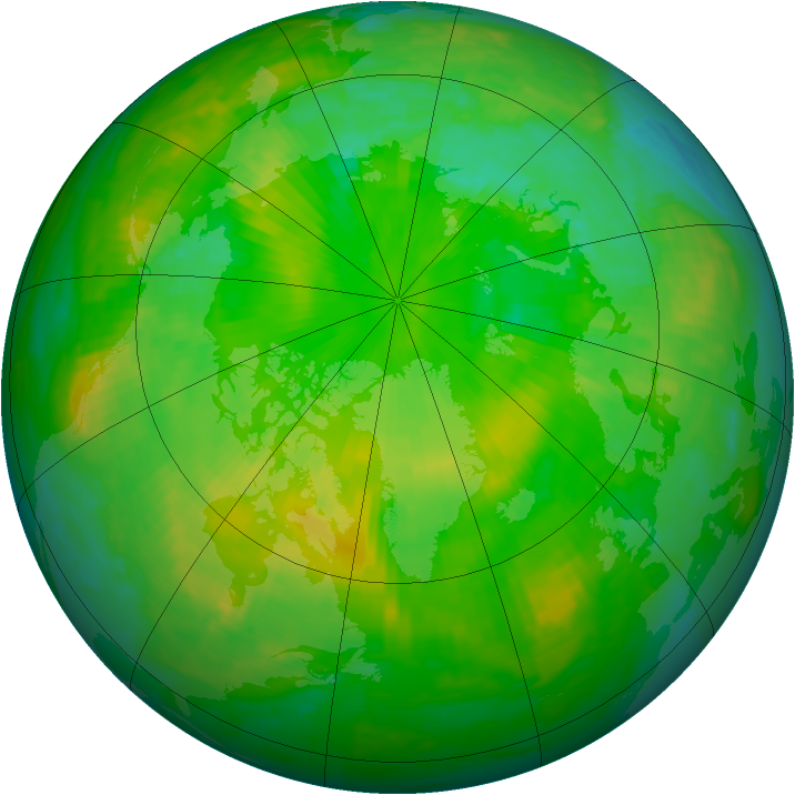 Arctic ozone map for 01 July 1994